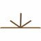 Ekena Millwork Saratoga Timber Gable Bracket, Western Red Cedar, 108"W x 54"H x 1 1/2"D x 3 1/2"F, 12/12 Pitch GBW108X54X0204SAR00SWR - alternate 4